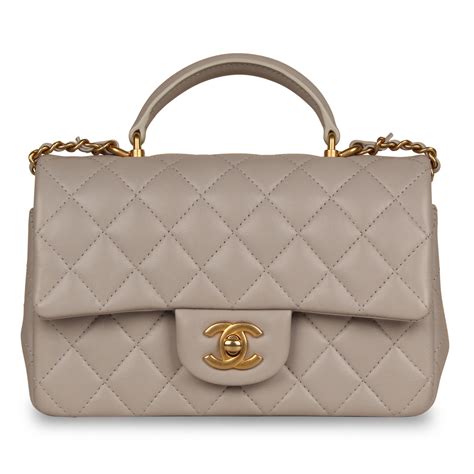 chanel bag hook|Chanel mini flap bag with top handle.